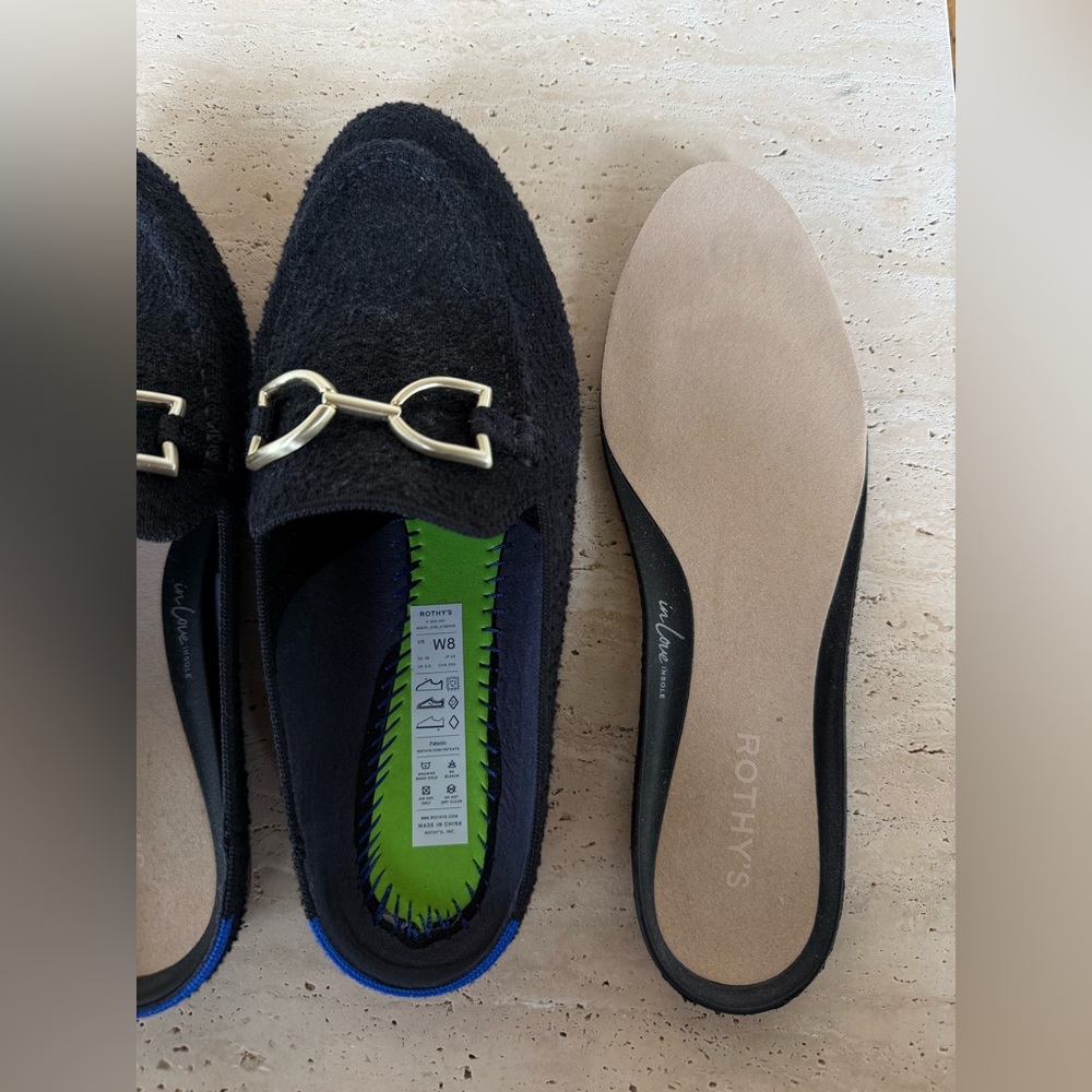 Rothy’s The Double Bit Loafer Mule with gold hardware 8 - Picture 6 of 6